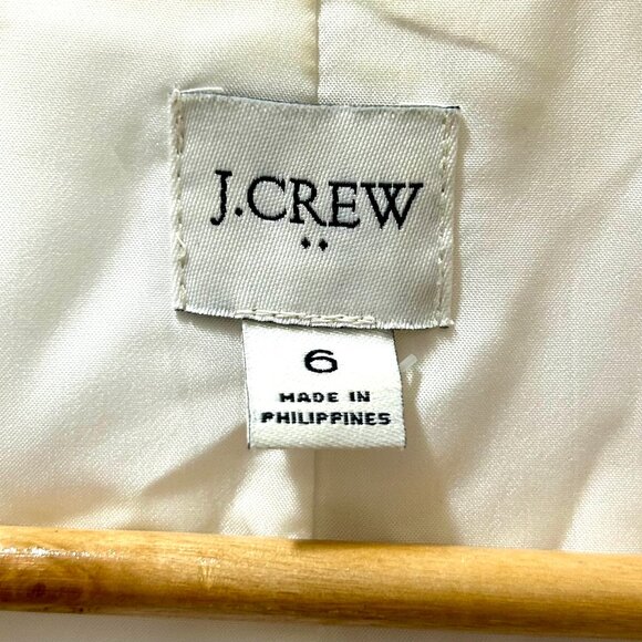 J. Crew white linen one-button blazer Size 6 - Picture 6 of 8